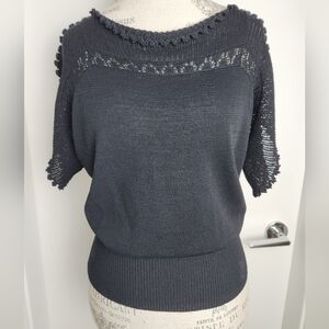 Vintage Yoana Baraschi Crochet Knit Top